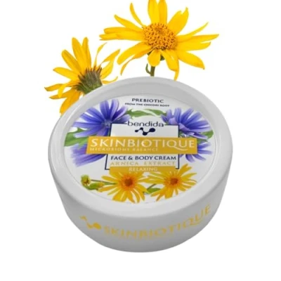 Abbildung von Bendida Skinbiotique Pflegecreme für sehr trockene Haut Gesicht und Körper mit Arnikaextrakt entspannend Feuchtigkeitscreme Creme bis 150ml
