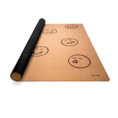 Abbildung von Secoroco Spielmatte aus Kork. Schadstofffreie Krabbelmatte für Babys und Kinder. Smileys 160x110 cm
