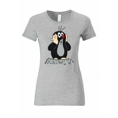 Abbildung von Logoshirt DER Kleine Maulwurf Tshirt print, Damen, Größe: Medium, Grau meliert