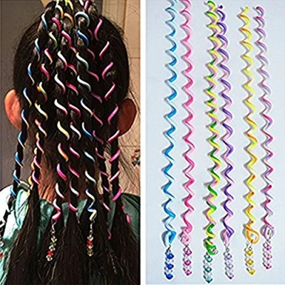 Abbildung von SwirlColor Haarschmuck Mädchen Frauen, 6 Stück Bunte Haar Haarreifen Haarband mit Strass Flechthilfe Haare Styling Zubehör