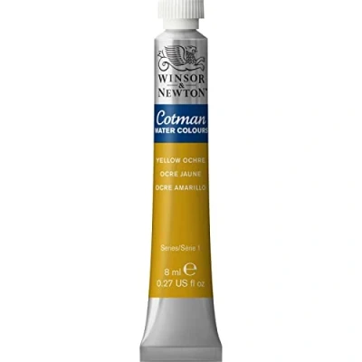 Abbildung von Winsor &amp; Newton 8840118 Cotman Aquarellfarbe Studio Wasserfarben, lebendige hochwertige Farben mit sehr guten Verarbeitungseigenschaften 8ml Tube Gelber Ocker