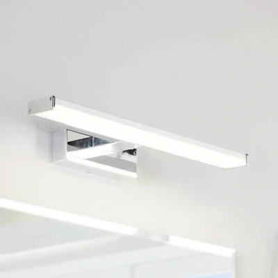 Abbildung von Eglo 96064 Spiegelleuchte Pandella 1 in chrom, silber und weiß 7,4W L:40 H:4cm