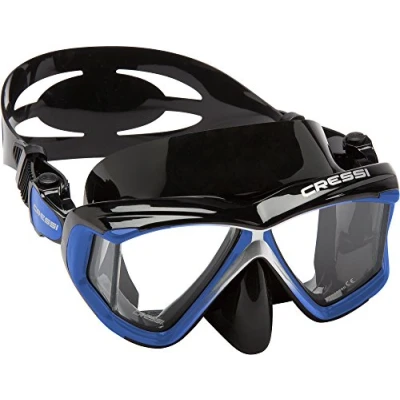 Abbildung von Cressi Unisex Adult Liberty Quattro Maske zum Tauchen, Apnoe und Schnorcheln, Transparent Gold/Silber, Einheitsgröße