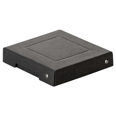Abbildung von Original Falken PureBox Black. Made in Germany. 25 mm hoch 120x120 mm. Aufbewahrungsbox mit Deckel aus stabilem Recycling Karton Blauer Engel Vegan Geschenkbox Transportbox Schachtel Allzweckbox