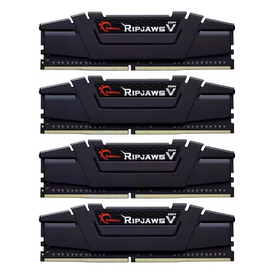 Abbildung von G.Skill Ripjaws V Schwarz 128GB Kit (4x32GB) DDR4 4000 CL18 DIMM Gaming Arbeitsspeicher