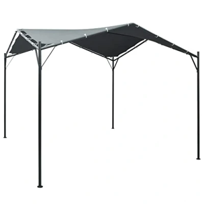 Abbildung von vidaXL Pavilion Witterungsbeständig Partyzelt Überdachung Gartenpavillon Pergola Gartenzelt Sonnenschutz Festzelt 3x3m Stahl Anthrazit