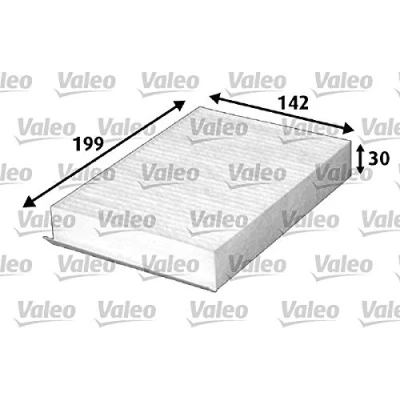 Abbildung von VALEO CLIMFILTER COMFORT 715644 Innenraumfilter Partikelfilter 198 142 30 OPEL: Agila B, SUZUKI: Splash