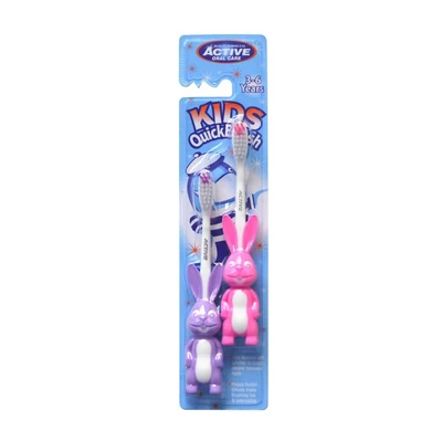 Abbildung von ACTIVE ORAL CARE Kids Quick Brush 3 6 Jahre Zahnbürsten Kaninchen 2tlg.