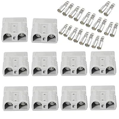 Abbildung von Bohaner 10 x Stecker Anderson 50A Battery Connector,Plug Cable Terminal,600V 50Amp Quick Connection Plug for Forklift Caravan Trailer