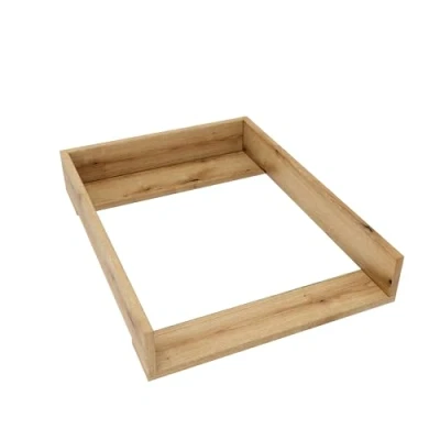 Abbildung von regalik Wickelaufsatz für Hemnes von IKEA, Wickeltischaufsatz 50 cm Kommoden, Abnehmbar Wickelkommode aufsatz, Gerade Frontplatten, Oak, 1 mm ABS Material, 72cm x 54cm
