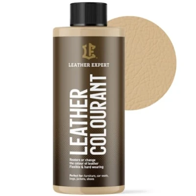 Abbildung von Sehr Deckend Wasser Lederfarbe Beige 500 ml Leather Paint für Natur und ÖkoLeder Dye Ohne Alkohol alle Lederaccessoires Reißt oder Blättert Nicht ab