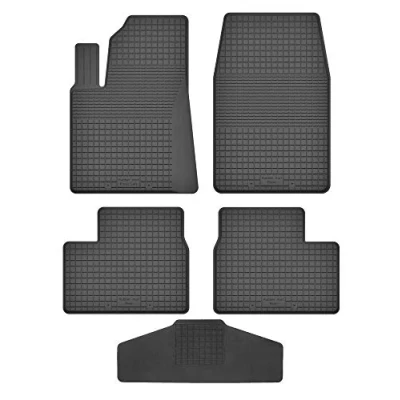 Abbildung von Fußmatten Vorne, Hinten + Tunnel für Peugeot 207/207 SW/CC 2006 2015 Gummi Gumimatten