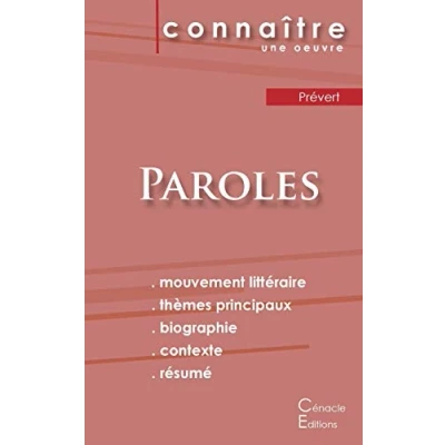 Abbildung von Fiche de lecture Paroles Prévert (Analyse littéraire référence et résumé complet)