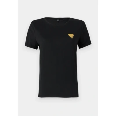 Abbildung von ONLY Onlkita LIFE LOGO TOP NOOS Tshirt basic, Damen, Größe: XS, Black