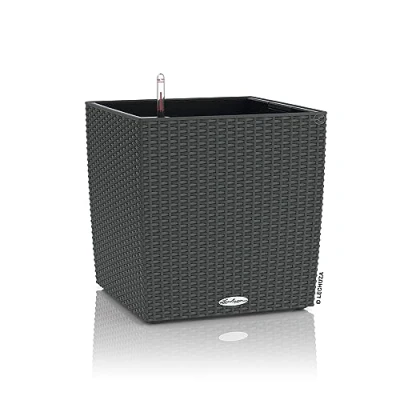 Abbildung von Lechuza® Pflanzkübel Lechuza Blumentopf groß Cube Cottage 40 granit grau (1 St)