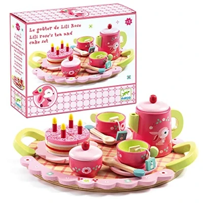 Abbildung von DJECO Kinder Küchenset Teeservice Lili Rose ab 3 Jahren Rollenspiel Lernspiel