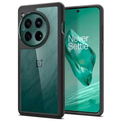 Abbildung von OnePlus 12 Hülle Kunststoff Spigen Hard Case/Backcover Handyhülle Schwarz Shockproof/Stoßfest
