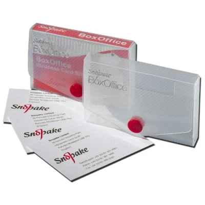 Abbildung von Snopake 15 mm Visitenkartenbox Office transparent [5 Stück] PP Karten Aufbewahrungsbox [13729]