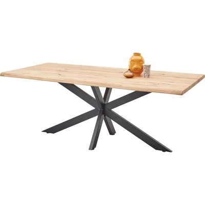 Abbildung von Home affaire Esstisch &quot;TOM&quot;, 200 cm breit Eiche Massivholz mit Baumkante