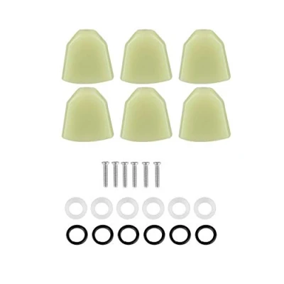 Abbildung von Gitarren Stimmwirbel Taste, 6 Teile / satz Acryl Tasten Mechaniken für Gitarre( Grün)