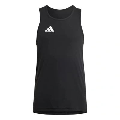 Abbildung von adidas Jungen Adizero Team Singlet Kids, Black/White, 11 12 Years