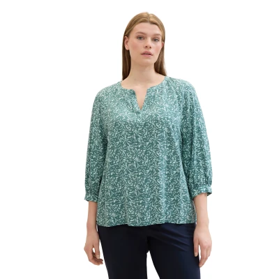 Abbildung von TOM TAILOR PLUS Druckbluse, mit floralem Muster und aus reiner Viskose