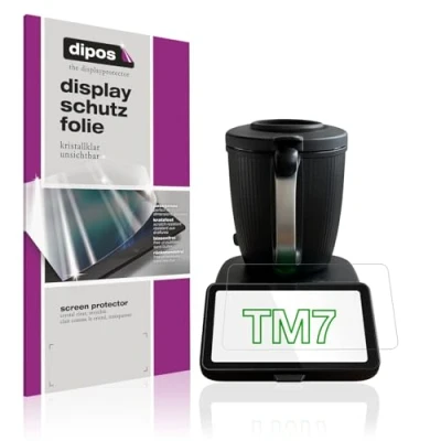 Abbildung von dipos I 2x Schutzfolie klar passend für Vorwerk Thermomix TM7 Folie Displayschutzfolie, Ultra Dünn, Case Friendly, Fingerprint Kompatibel
