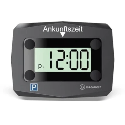 Abbildung von MICHELIN Parkuhr elektronisch mit Zulassung vom Kraftfahrt Bundesamt, Automatische Digitale Parkscheibe, Elektronische Auto, Parkscheibe fürs Aktivierung