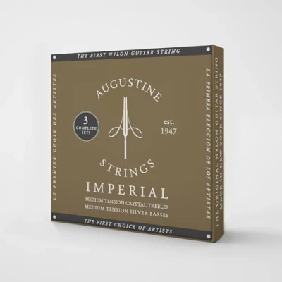 Abbildung von AUGUSTINE Gitarrensaiten 3er Pack Klassisch Rot Imperial, normale Saitenspannung