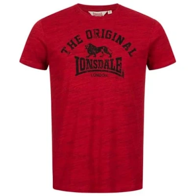 Abbildung von Lonsdale Herren ORIGINAL T Shirt, Marl Red/Black, L