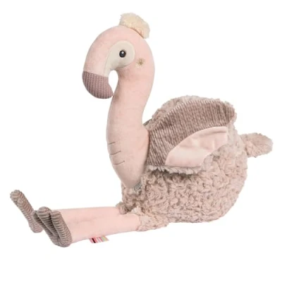 Abbildung von Fehn Kuscheltier Flamingo XL Spielgefährte, Beschützer &amp; Kuschelfreund: Großes Stofftier zum Greifen, Fühlen und Knuddeln, für Babys Kleinkinder ab 0+ Monaten