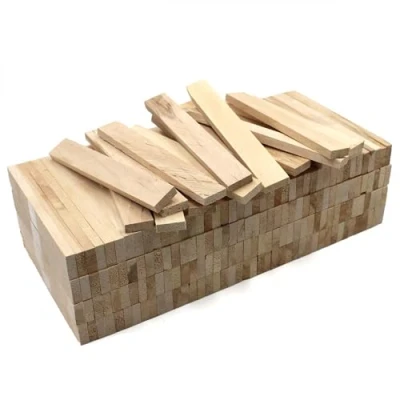 Abbildung von 80x Holzleiste 22x8mm Kirsche lose Bastelklötzchen zum Basteln Bastelstäbe (Kirsche 22x8mm)