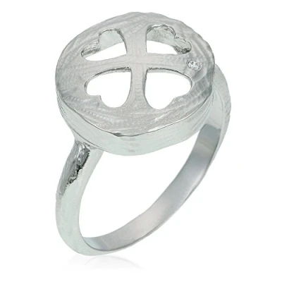 Abbildung von Orphelia Damen Ring 925 Silber rhodiniert mattiert Zirkonia weiß Brillantschliff Gr. 56 (17.8) ZR 3923/56