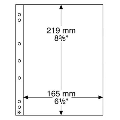 Abbildung von Leuchtturm, Numis, Blätter (4 Ringe) 1er Einteilung 165x225 mm. Transparent Abm: 193x217 pro 10 Stk.