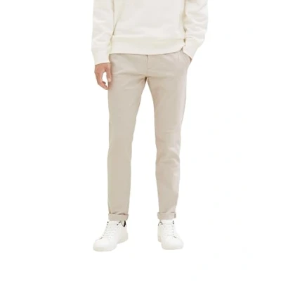 Abbildung von TOM Tailor Denim MIT GÜRTEL Stoffhose, Herren, Größe: 34x32, Beige mini houndstooth