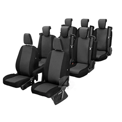 Abbildung von Passgenaue Sitzbezüge Hero ideal angepasst 8 Sitzer Fahrzeugspezifisch Polstermaterial 4D Z4L DV MV14 08M 96