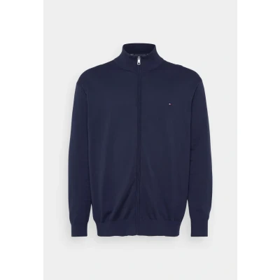Abbildung von Tommy Hilfiger Essential ZIP THRU Strickjacke, Herren, Größe: 3XL, Desert sky