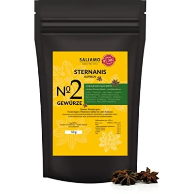Abbildung von 50g Sternanis ganz, Intensiv im Geruch und Geschmack, zum Kochen, dekorieren, Backen