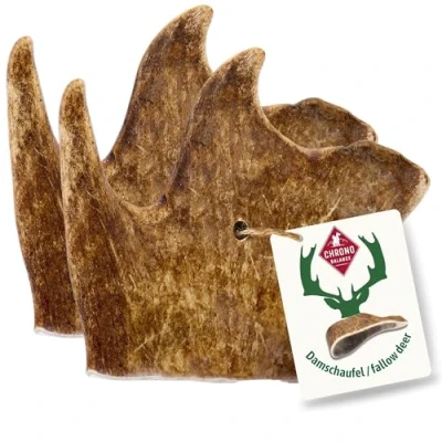 Abbildung von ChronoBalance® M Damwild Hirschgeweih für Hunde Kauspielzeug: 100% echt Hundespielzeug zur Zahnpflege, Kauartikel, Kausnack Hund mit Mineralstoffen &amp; Nährstoffen, (2er Set)