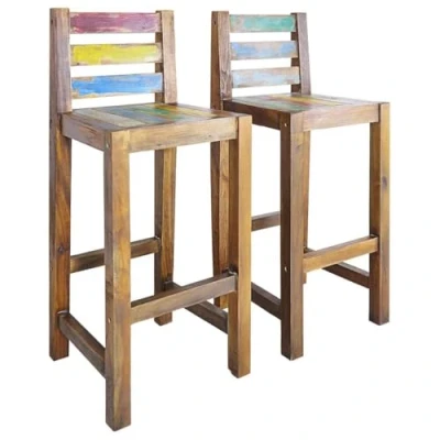 Abbildung von vidaXL Barhocker 2 Stk. Altholz (2 St)