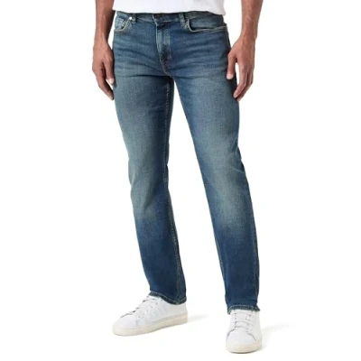 Abbildung von Marc OߴPolo Herren Jeanshose mit Stretch Anteil Shaped Fit, Blau (Retro Blue Wash), W31/L36