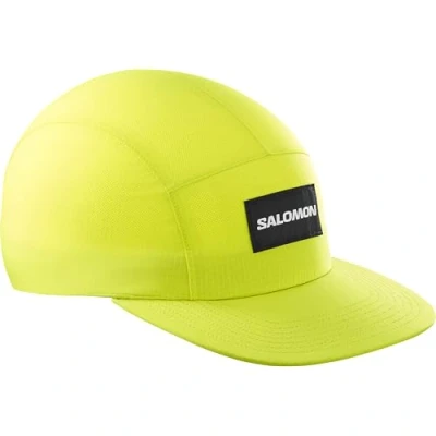 Abbildung von Salomon Bonatti Waterproof Five Panel Unisex Kappe Trail Running Wandern MTB Lauf, Wasserdichter Laufz, Leichtgewichtiger Komfort, Frischer Style, Gelb, Einheitsgröße