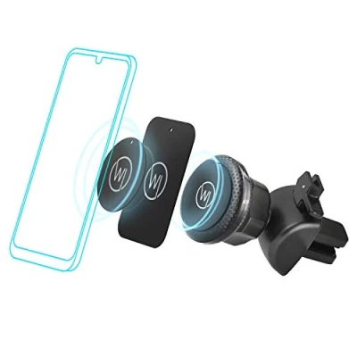 Abbildung von Wicked Chili KFZ Magnet Lüftungsgitter Handy Halterung Lüftung iPhone Smartphone Halterung, (1er Set, 4 tlg., Universal Magnetisch Auto Lüftungsschlitz Halter für Lüftun)