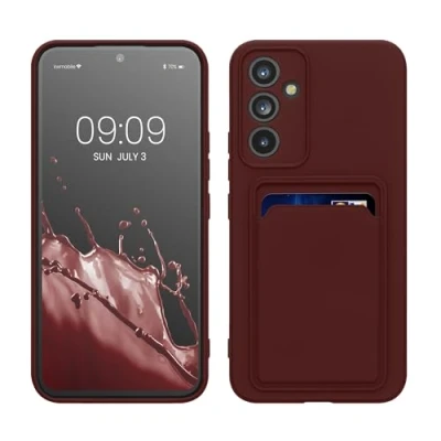 Abbildung von kwmobile Handyhülle kompatibel mit Samsung Galaxy A54 5G Hülle Handy Cover Fach für Karten in Tawny Red