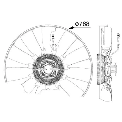 Abbildung von MAHLE ORIGINAL CFF 526 000P Lüfter 768mm elektrisch