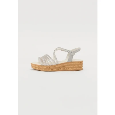 Abbildung von Gabor Keilsandalette, Damen, Größe: 39, Silber/light grey Schuhe