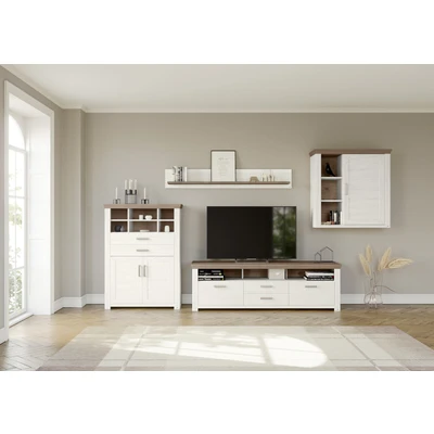 Abbildung von set one by Musterring Wohnwand &quot;york&quot;, (Set, 4 St.), Kombi 1, im Landhaus Stil