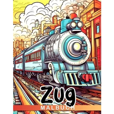 Abbildung von Zug Malbuch: 30 Fahrzeug Themen Malvorlagen für Kinder, perfekt Geburtstage, Weihnachten oder jede besondere Gelegenheit.