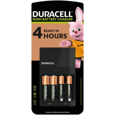 Abbildung von Duracell Akkuladegerät, inkl. 2 AA und AAA Akkus, Ladezeit 4 h