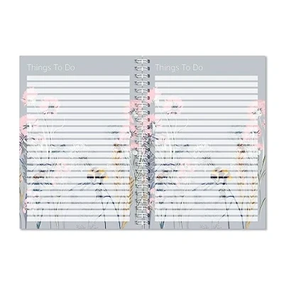 Abbildung von Exacompta Ref GS015Z A5 Things to Do Notizbuch, 90 g/m² Papier, 149 mm x 210 mm, 40 Blatt liniertes Papier mit Blumen und Bienen Design, ideal für Ordnung